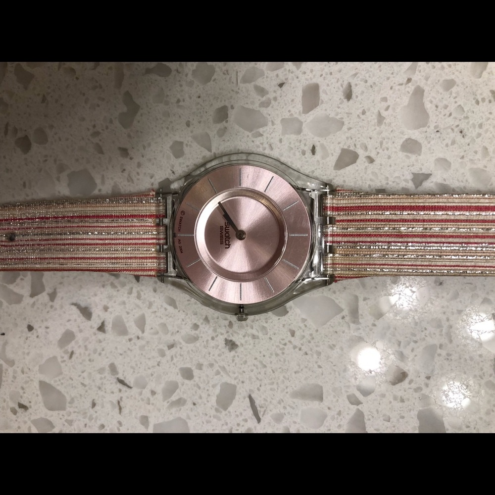Pink Thin Swatch Watch